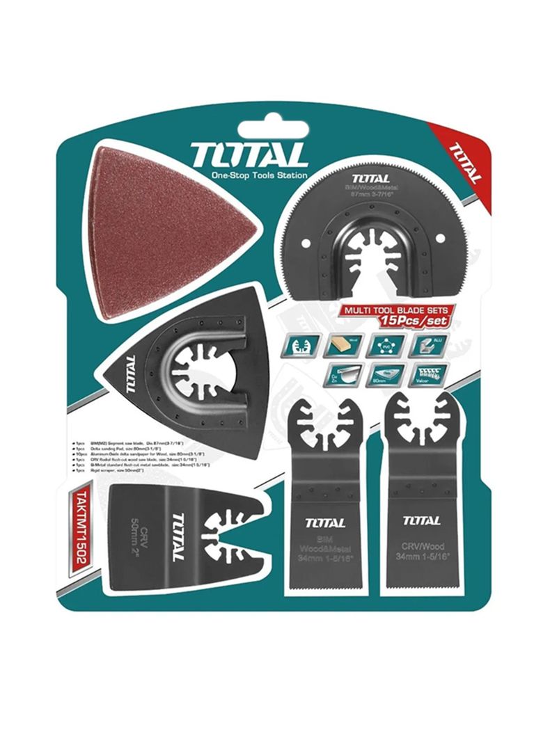 Set Hojas Multifuncional Oscilante 15 Piezas Total-0