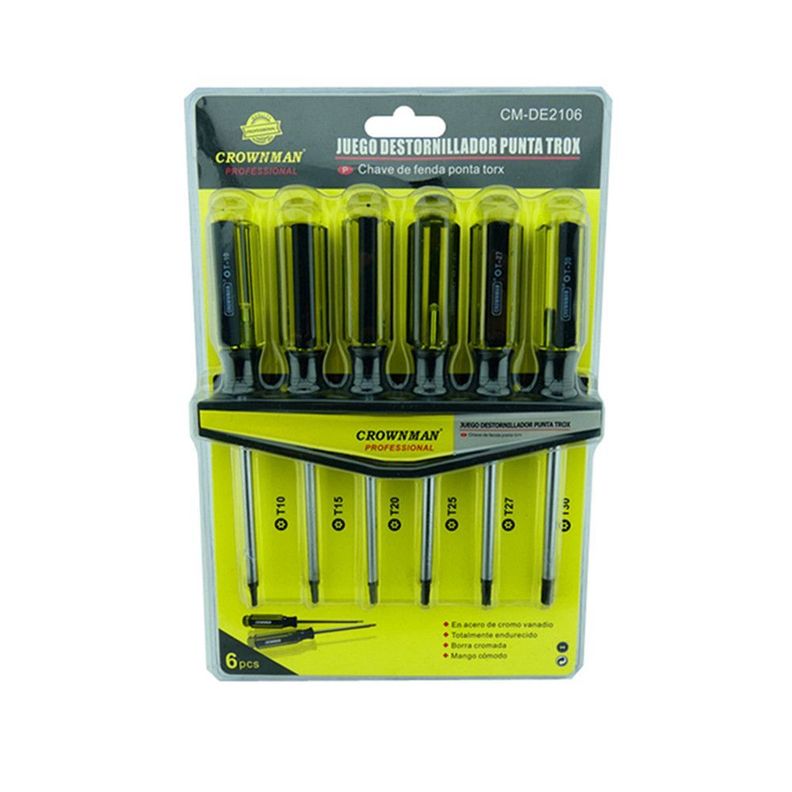 Set Destornilladores Torx Estrella 6 Pcs Cmde2106-0