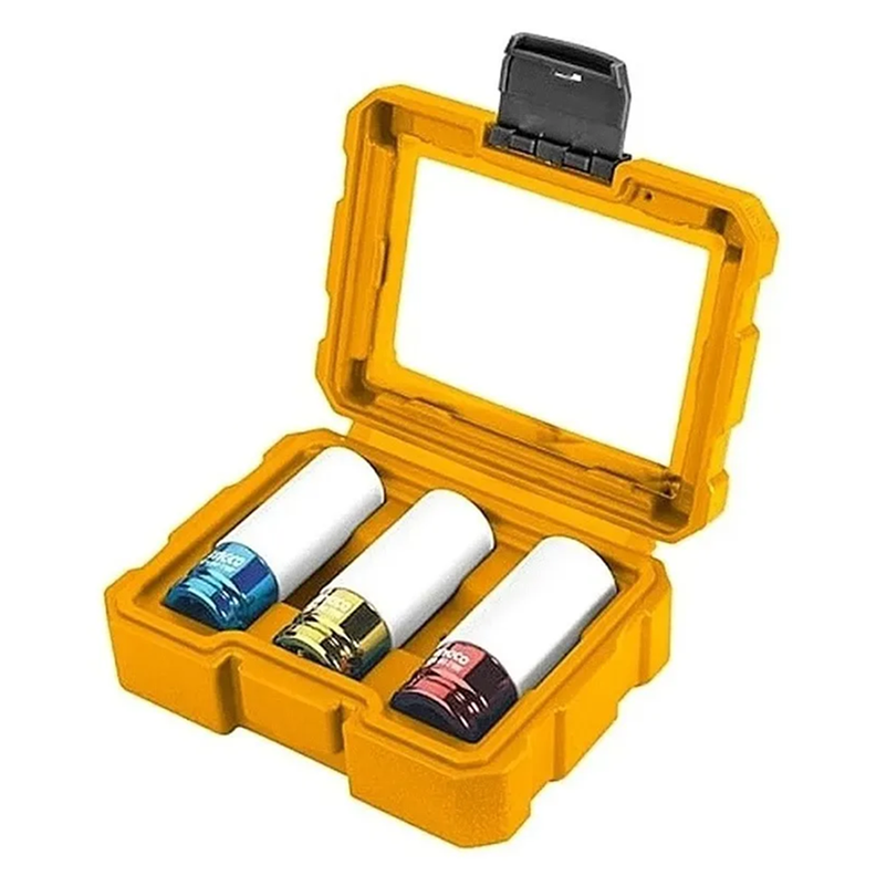 Kit Juego Dados Impacto P/ Llantas 1/2 3pcs Ingco