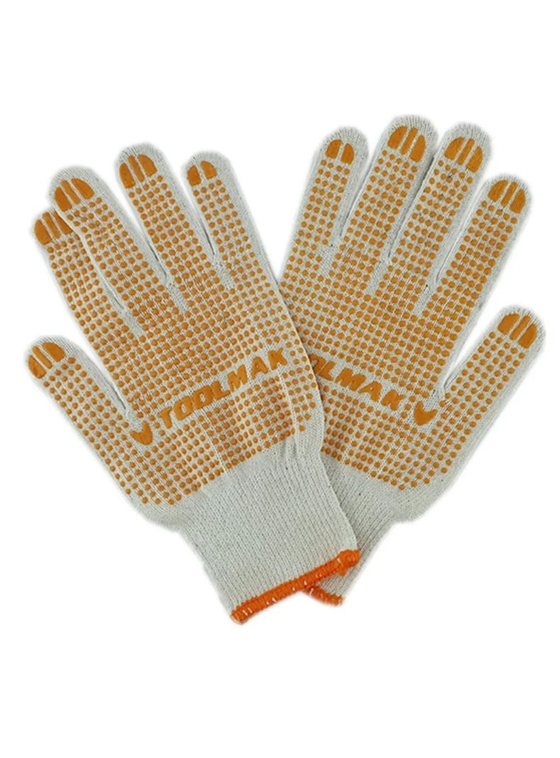 Pack 12 Pares Guante Hilo Palma Antideslizante Tmk-0
