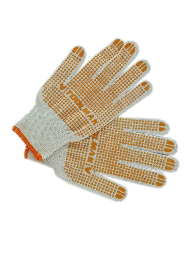 Pack 12 Pares Guante Hilo Palma Antideslizante Tmk-2