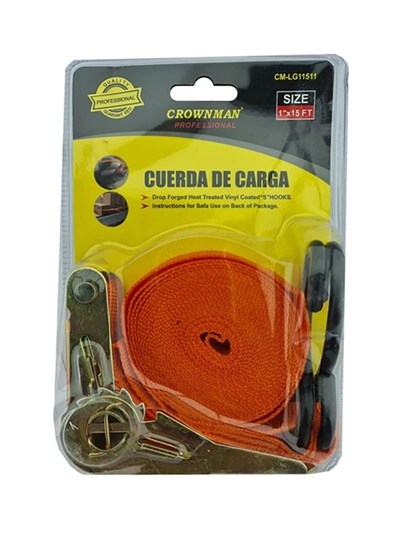 Eslinga Cinta Amarre Con Ratchet 1 PulGx15 Ft Crow-0