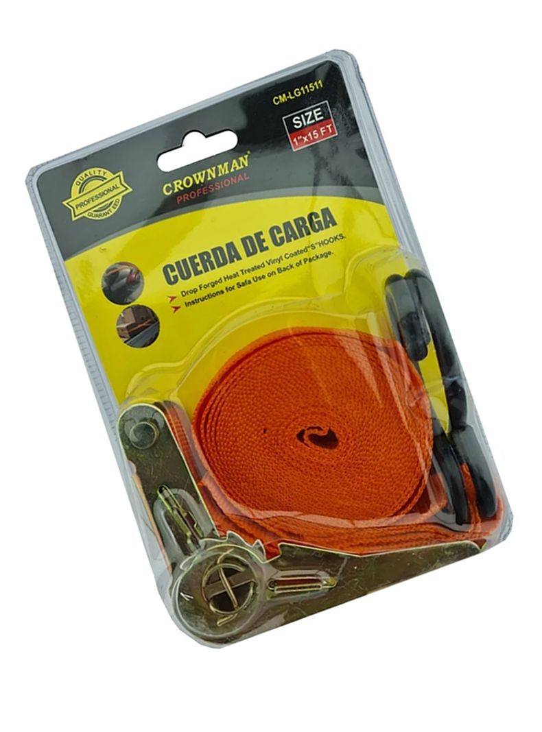 Eslinga Cinta Amarre Con Ratchet 1 PulGx15 Ft Crow-1