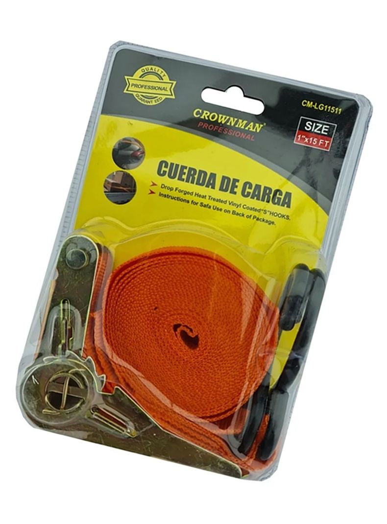Eslinga Cinta Amarre Con Ratchet 1 PulGx15 Ft Crow-2