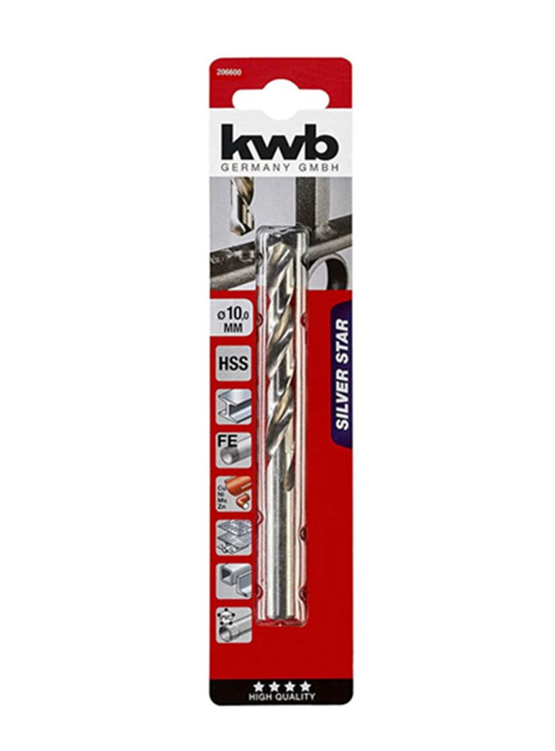 Broca Para Metal Hss 10.0mm Kwb 206600