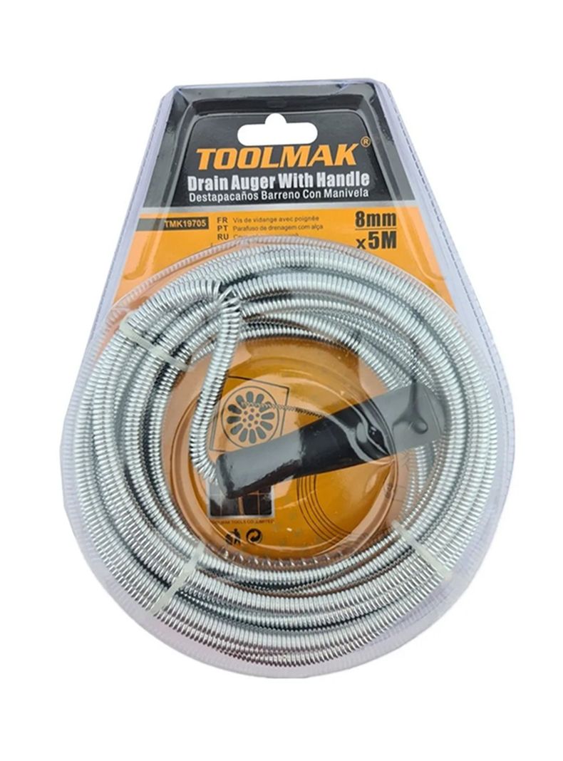 Llave Ganzua Laucha Destapador Cañeria 5mt 8mm Tmk-0