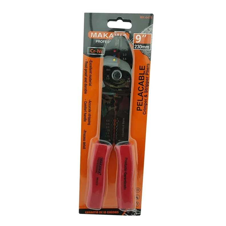 Alicate Pela Aprieta Cortacables 9 Pulgada Mk0478-1