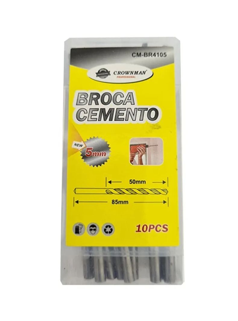 Set De Brocas Para Concreto 5mm 10 Piezas Cmbr4105-0