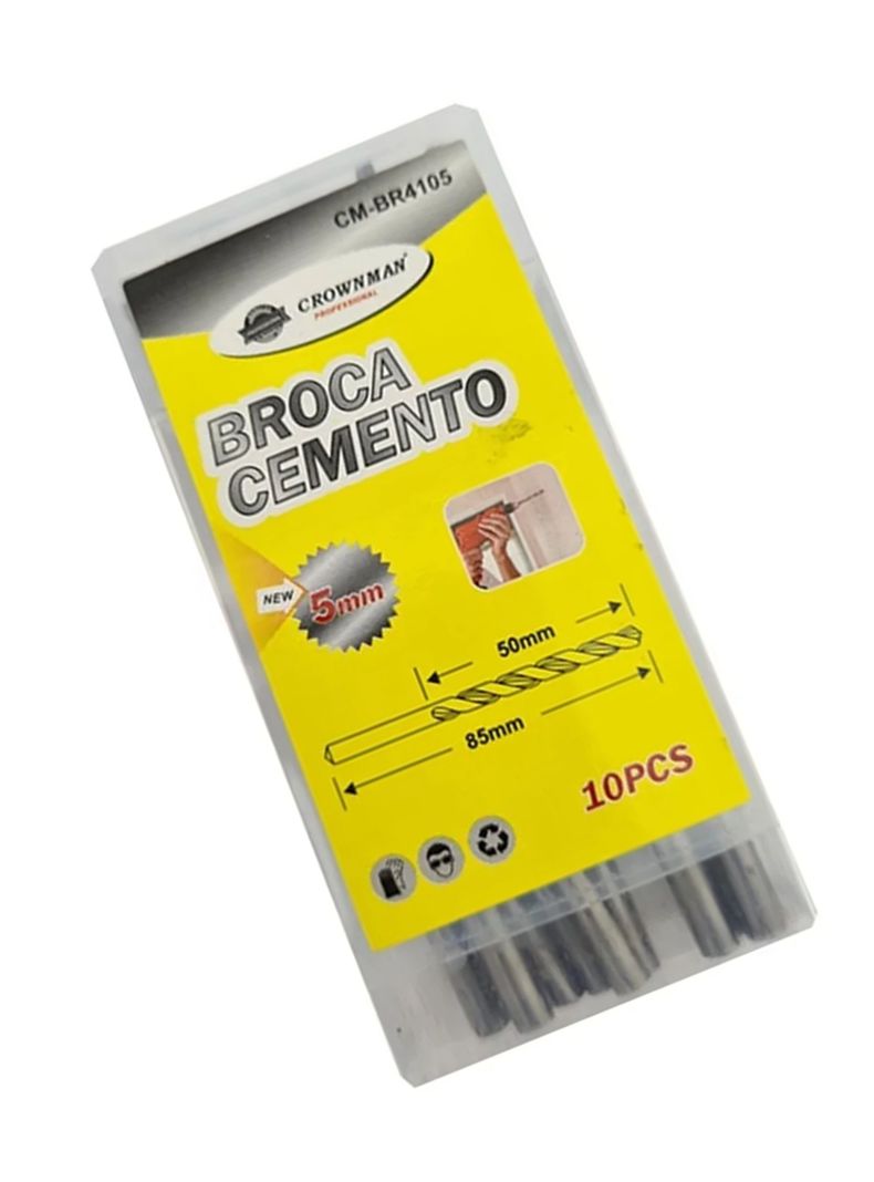 Set De Brocas Para Concreto 5mm 10 Piezas Cmbr4105-1
