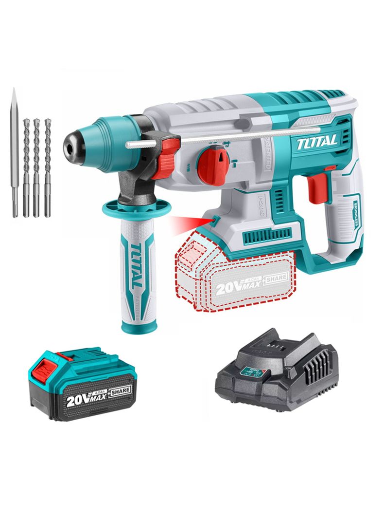 Rotomartillo 20v Sds Plus Bat + Cargador Total Trhli20228  -0