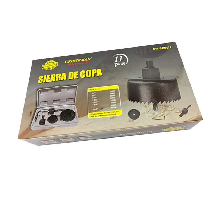 Juego Hoja De Sierra Copa Para Madera 11 Pcs Crow-2