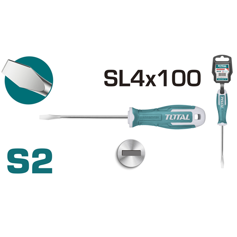Destornillador Paleta S2 Sl4 100mm Total-1