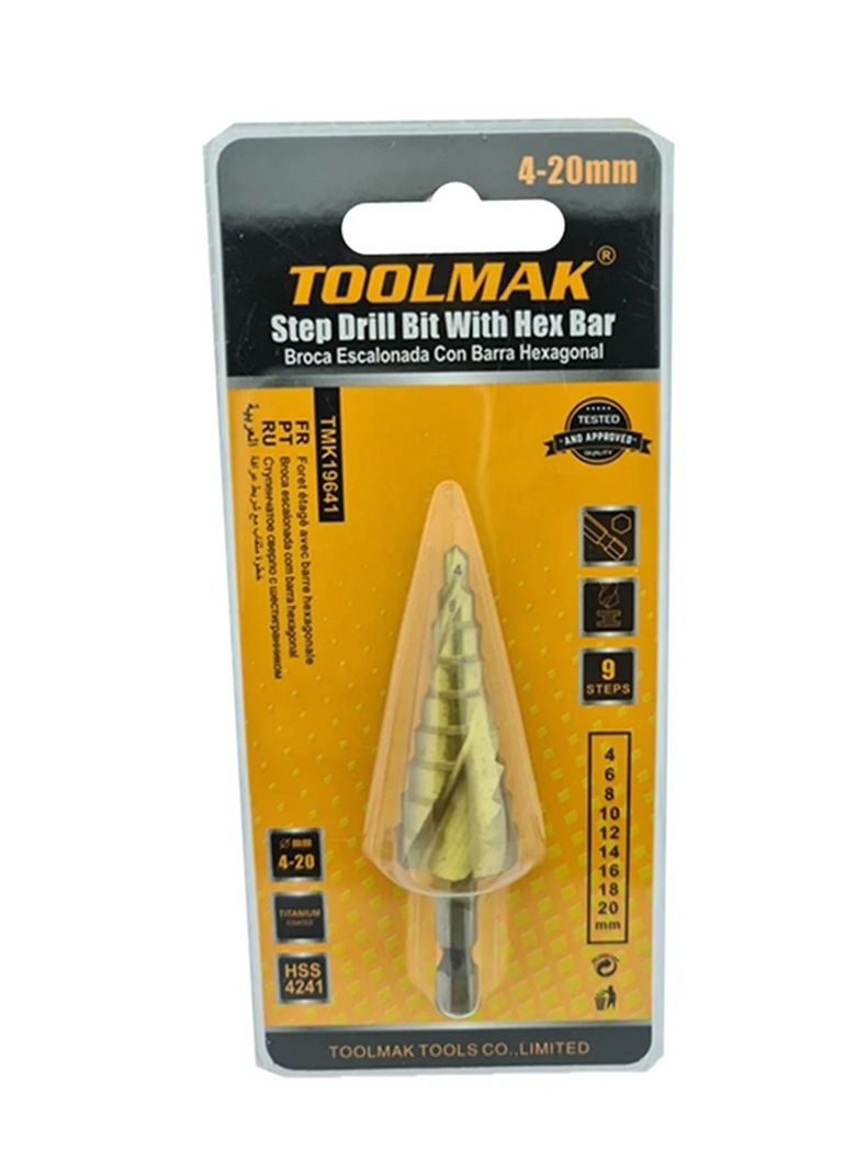 Broca Pino Escalonada Barra Hexagonal 4 - 20mm Tmk-0
