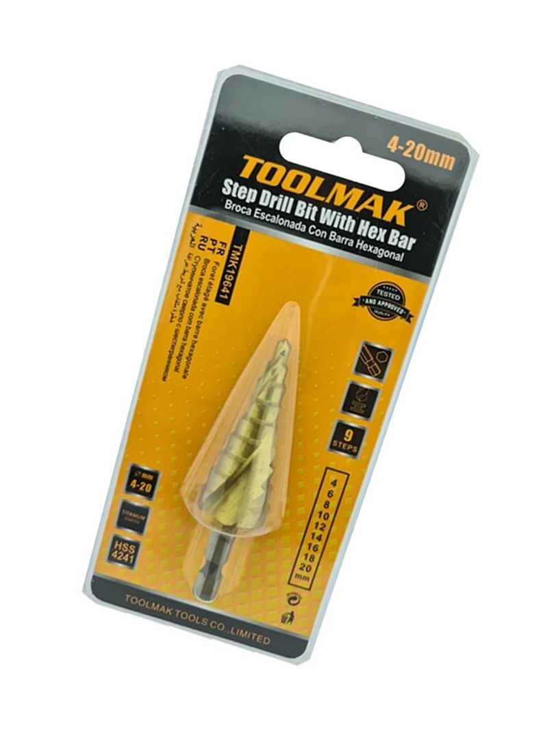 Broca Pino Escalonada Barra Hexagonal 4 - 20mm Tmk-2
