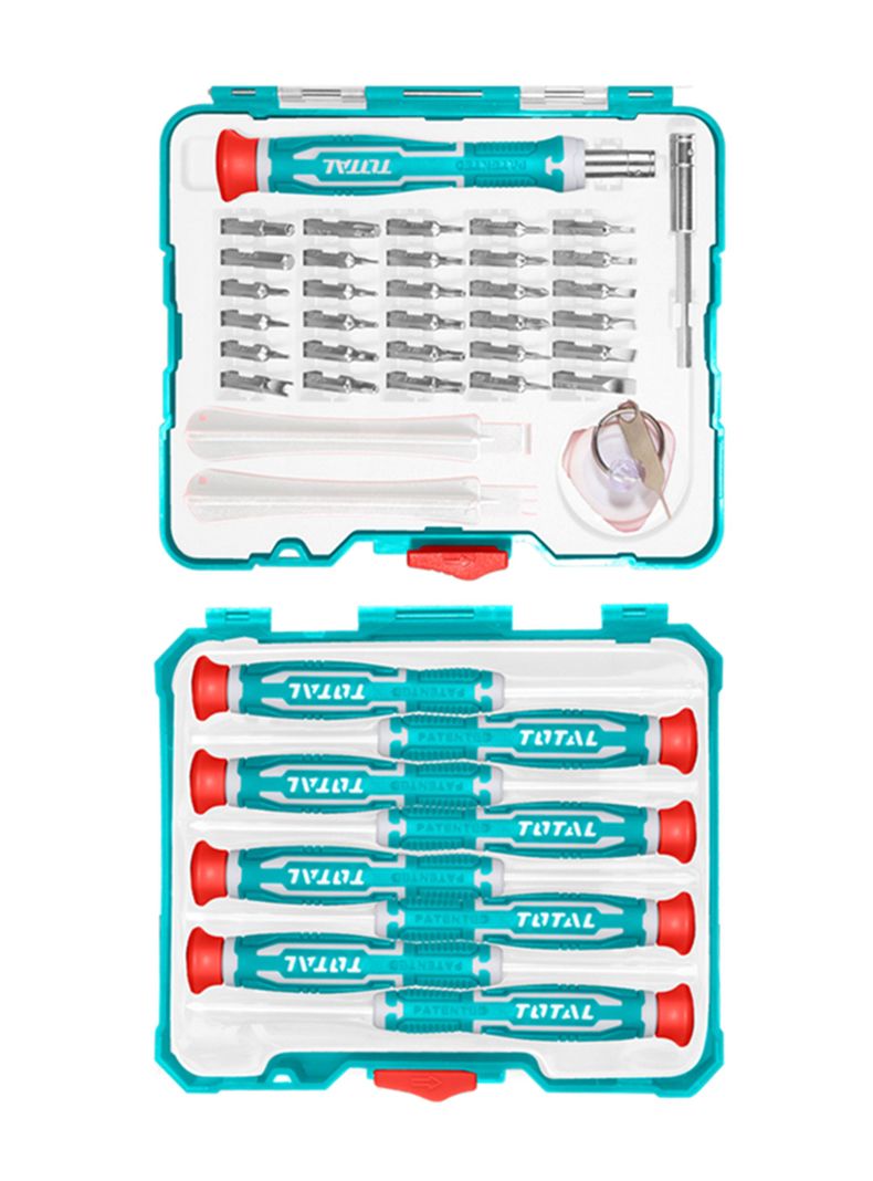 Set Destornilladores De Precisión 45 Piezas Total Tacsd30456 Total