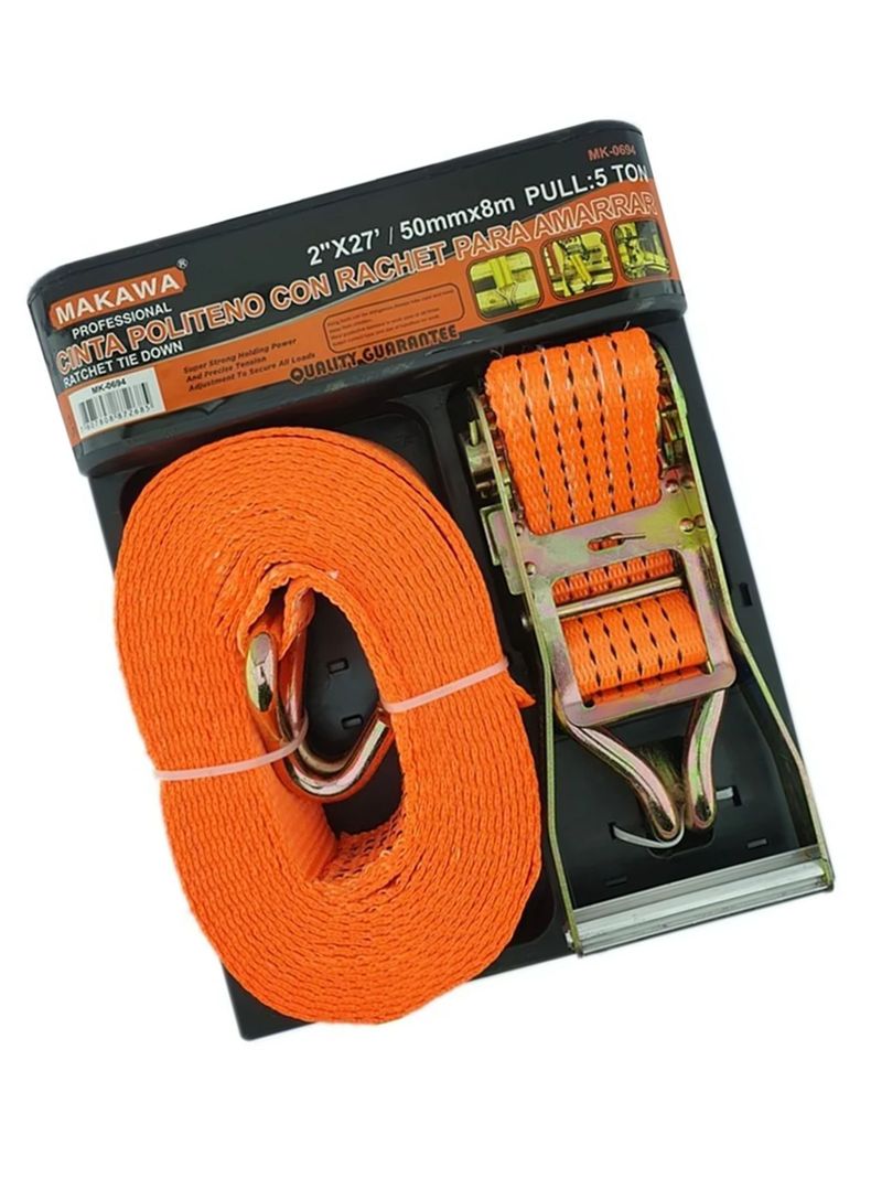 Eslinga Cinta Amarre Con Ratchet 2 Pulg X 27 Ft Mk-1