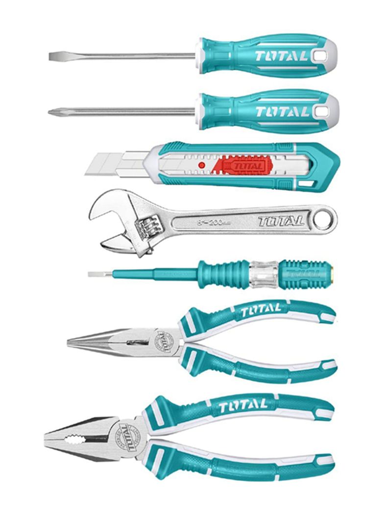 Kit Herramientas Manuales 9 Pcs Estuche Total Thkthp90097-1