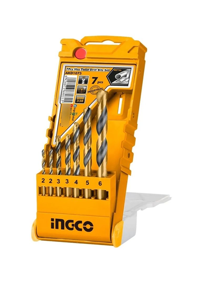 Set Juego Brocas Para Metal 7 Piezas Ingco Akd1075-0