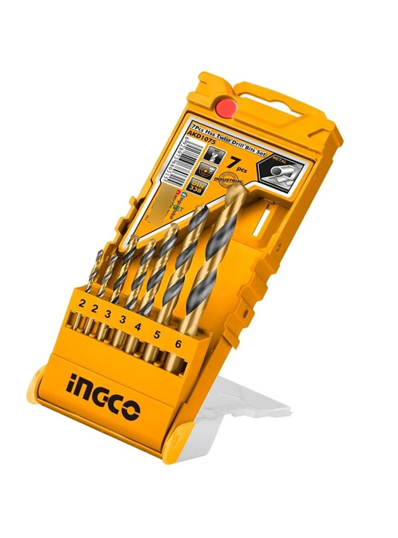Set Juego Brocas Para Metal 7 Piezas Ingco Akd1075-1