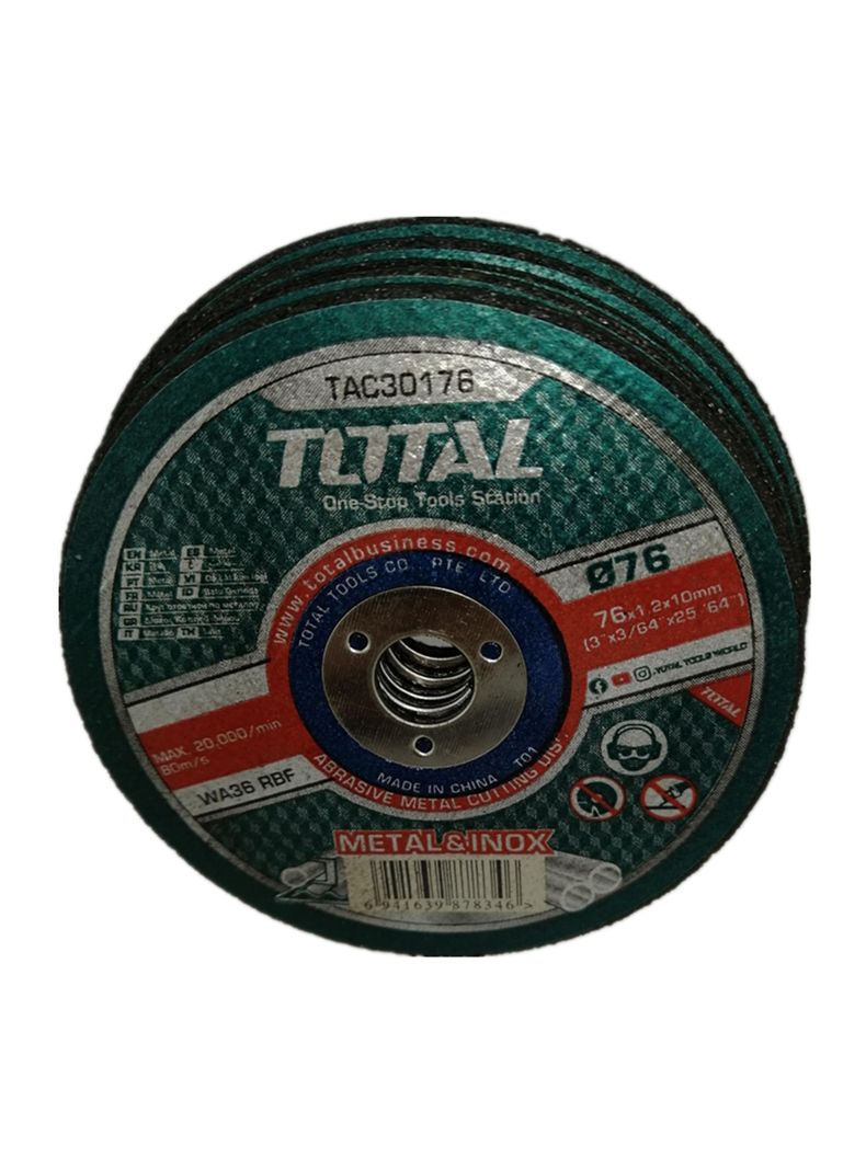 Disco De Corte P/ Metal Acero Inoxidable 76mm 5 Unds Total-2