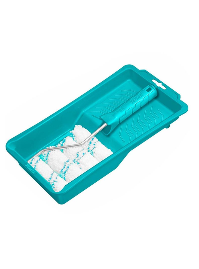 Kit Para Pintar Rodillo + Bandeja 4 Pulgadas Total Turquesa