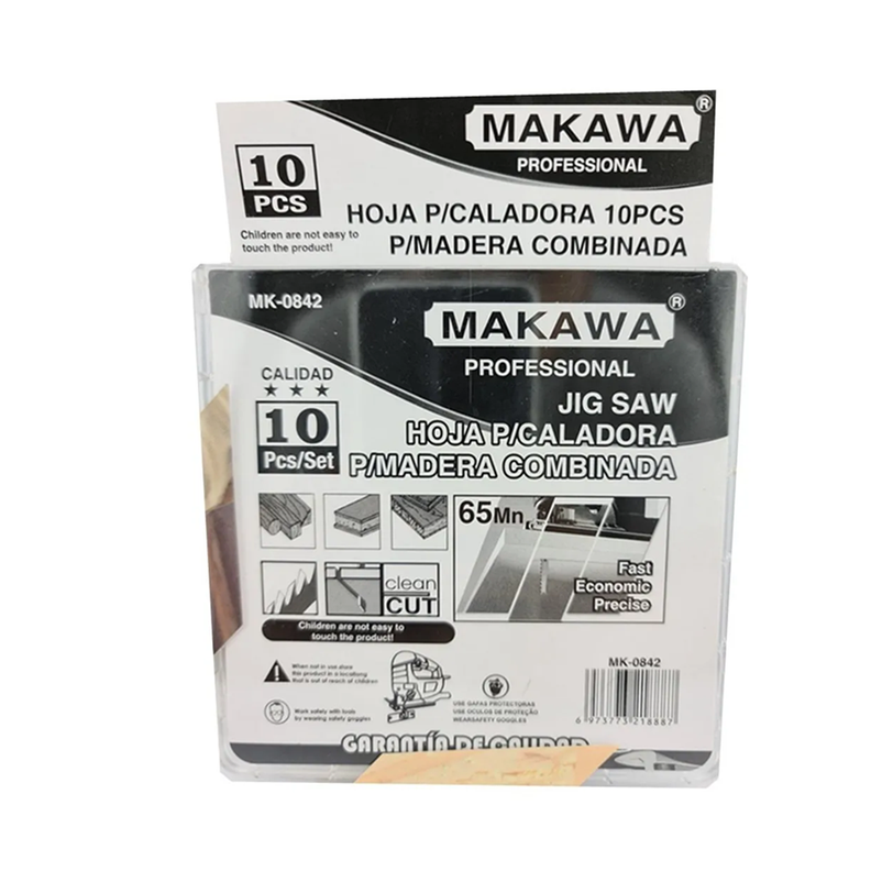 Hojas Para Sierra Caladora P/ Madera 10 Pcs Mk0842-2