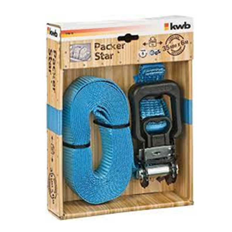 Eslinga Cinta Amarre Con Ratchet 35mm X 6 M Kwb-0