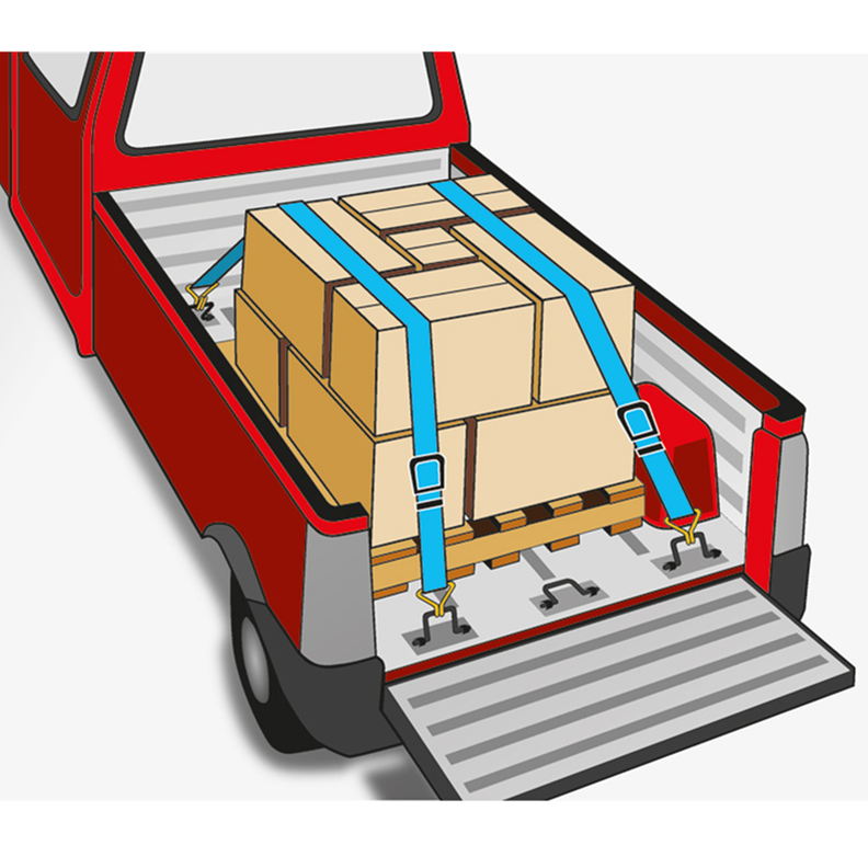 Eslinga Cinta Amarre Con Ratchet 35mm X 6 M Kwb-1