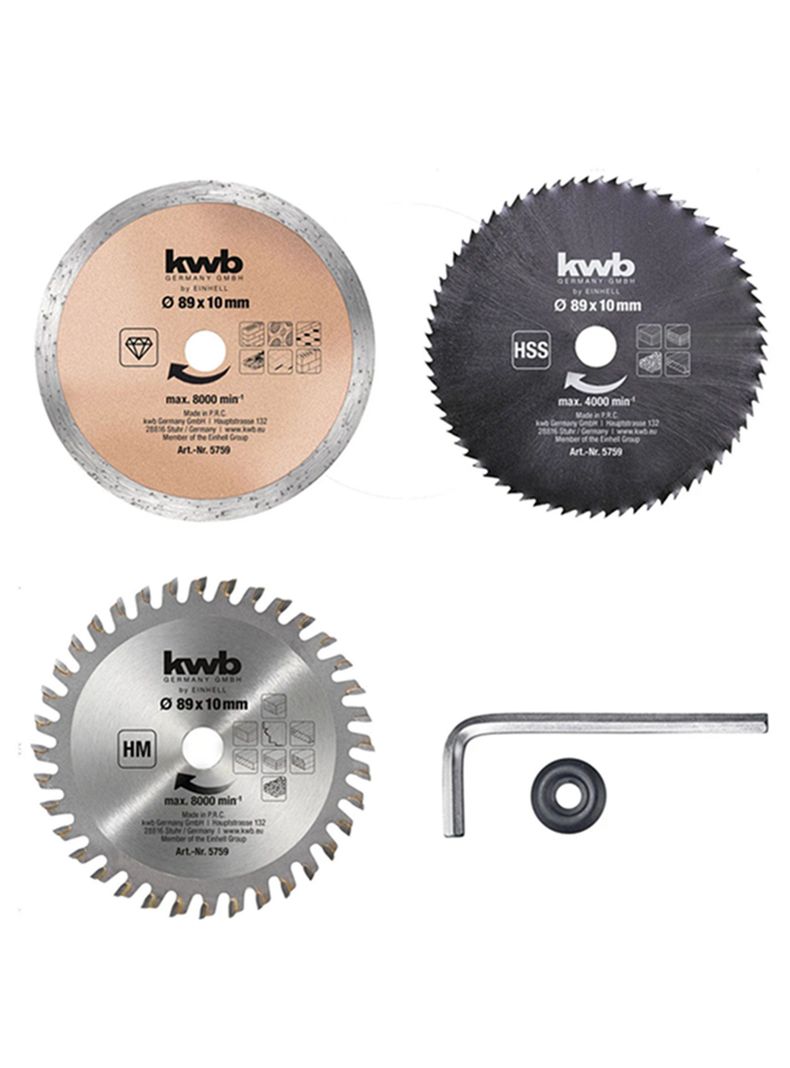 Set Discos De Corte 89x10 Mm Kwb 575915-0