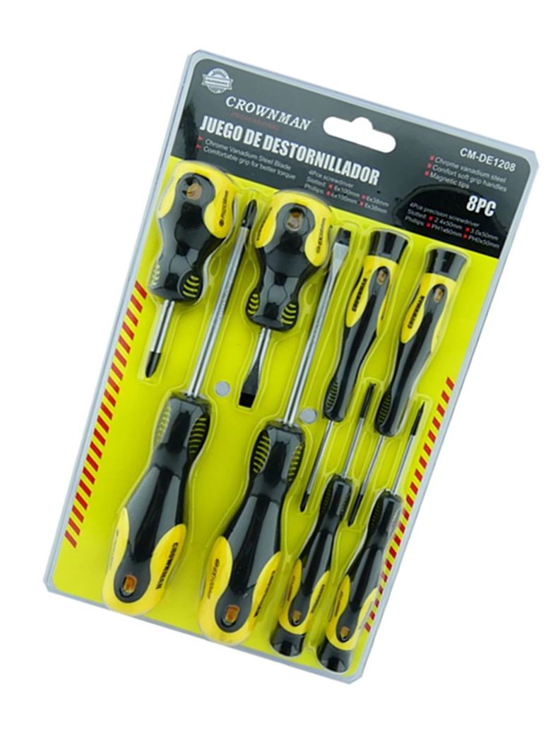 Set De Destornilladores 8 Piezas Crownman Cmde1208-2