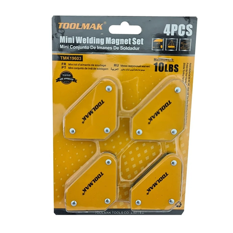 Kit 4 Mini Escuadras Magneticas 10 Lbs Soldar Tmk-2