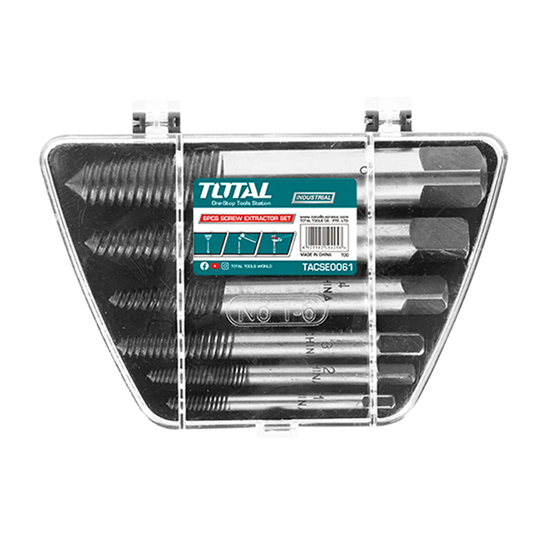 Extractor Tornillo Pernos Cortados 6 Piezas Total Tacse0061-0