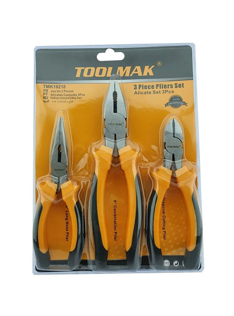 Set Kit Juego De Alicates 3 Piezas Tmk19218-0