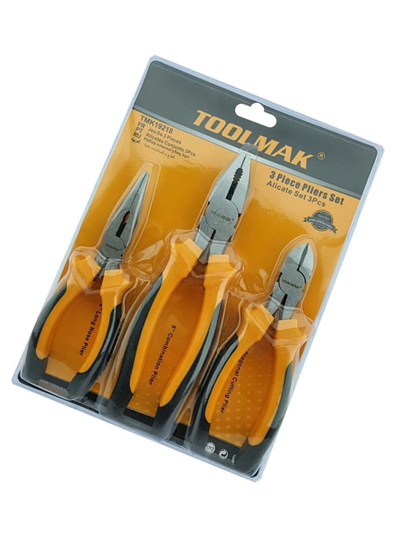 Set Kit Juego De Alicates 3 Piezas Tmk19218-2
