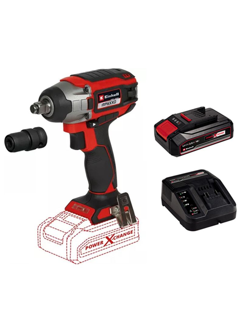 Pistola Taladro Llave Impacto 1/2 18v Bat + Carg Einhell