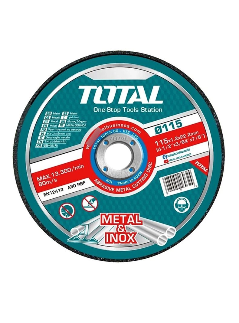 Disco Corte Metal Acero Inox 115mm 25 Unds Total-0