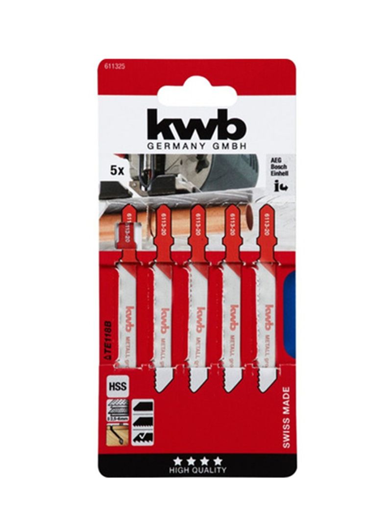 Set Repuesto Hoja Para Sierra Caladora 5 Pcs Kwb 611325-1
