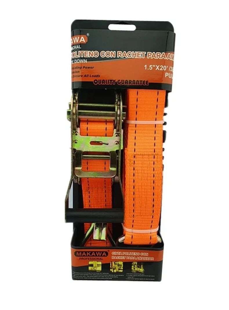 Eslinga Cinta Amarre Ratchet 1,5 Pulg X 20 Ft Mk-0