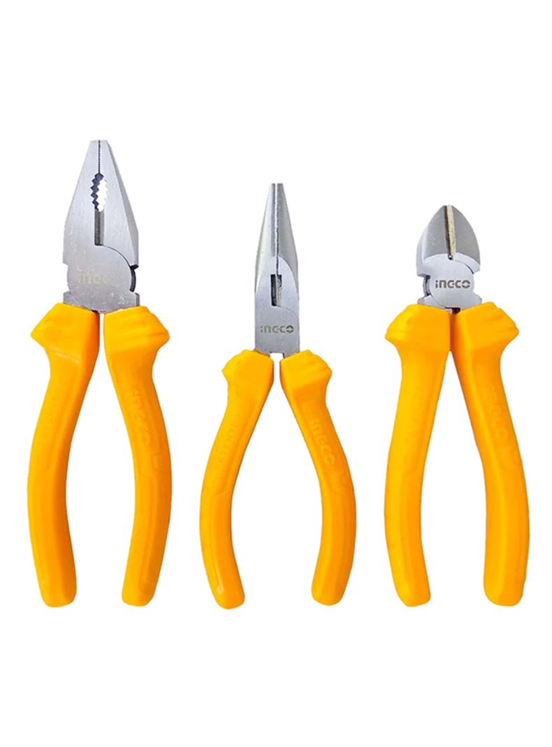Set De Alicates Universal Combinados 3 Pcs Ingco Hkps08311   -0