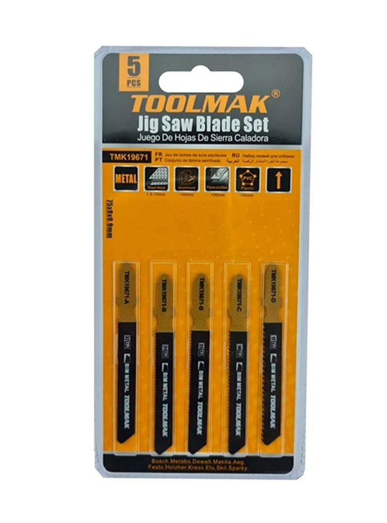 Hojas Bi Metal P/ Sierra Caladora 5pcs Tmk19671-0