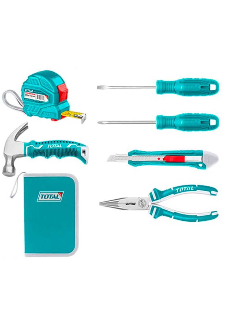 Kit Juego Herramientas Manuales 6 Piezas En Estuche Total-0