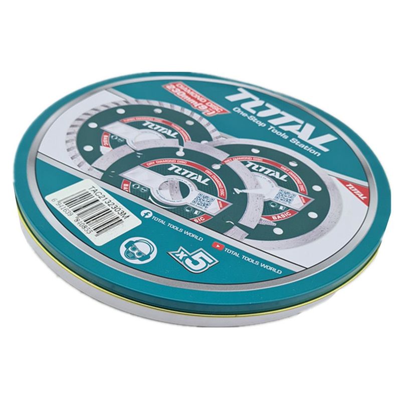 5x Disco Corte Diamantado Turbo 9 230mm Total Tac2132303m-1