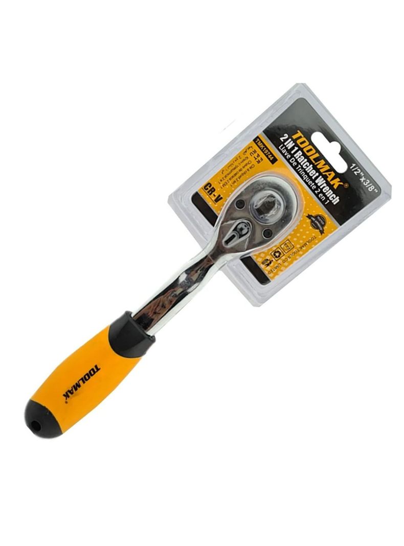 Llave Chicharra Combinada 2 En 1 1/2 Y 3/8 Toolmak-0