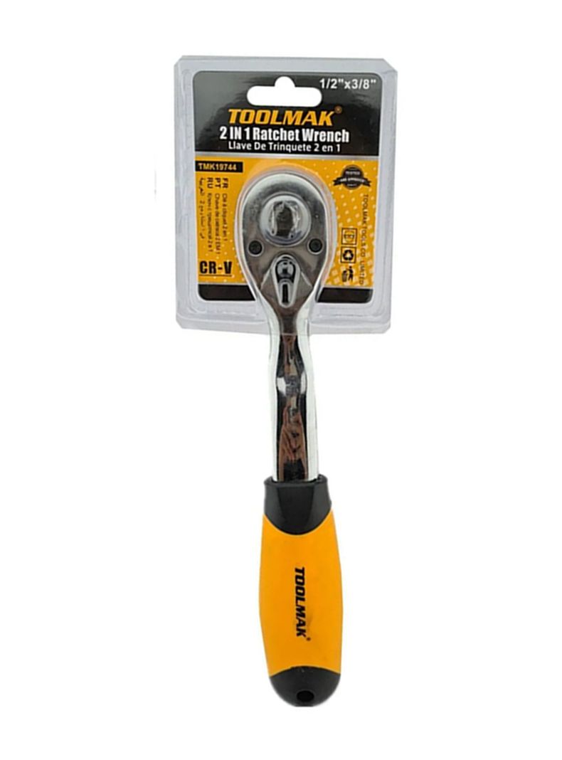 Llave Chicharra Combinada 2 En 1 1/2 Y 3/8 Toolmak-2