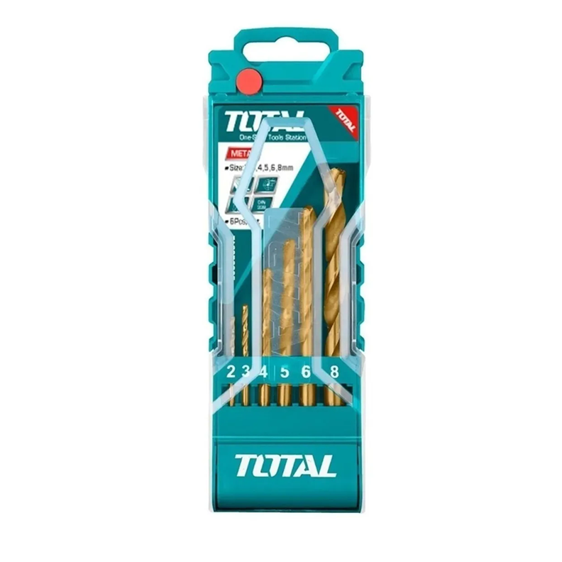 Set Juego Brocas Para Metal 6 Piezas Total Tacsd0065-1