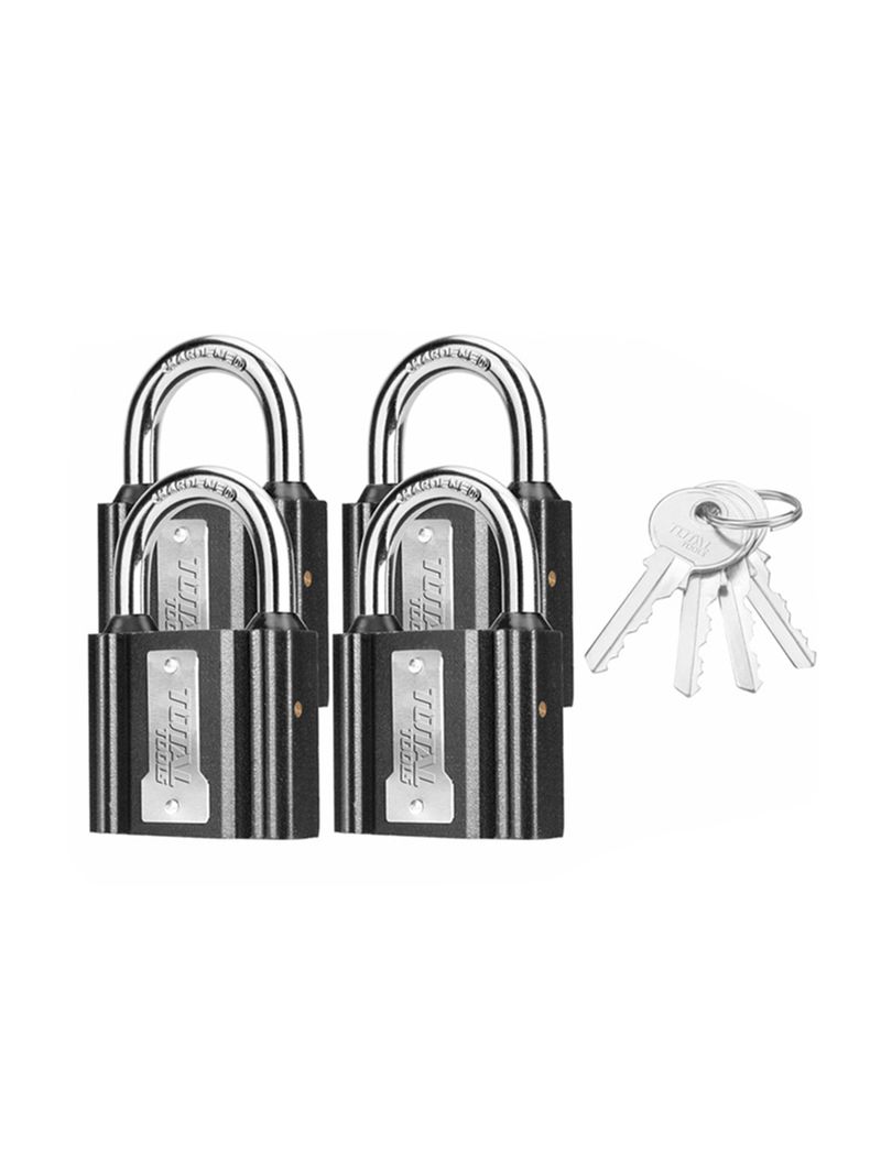 Juego 4 Candado De Seguridad 38 Mm Total Tlk31t4382