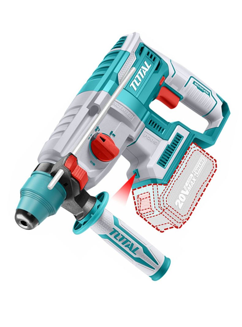 Rotomartillo Inalámbrico 20v Sds Plus Total Trhli20228  -2