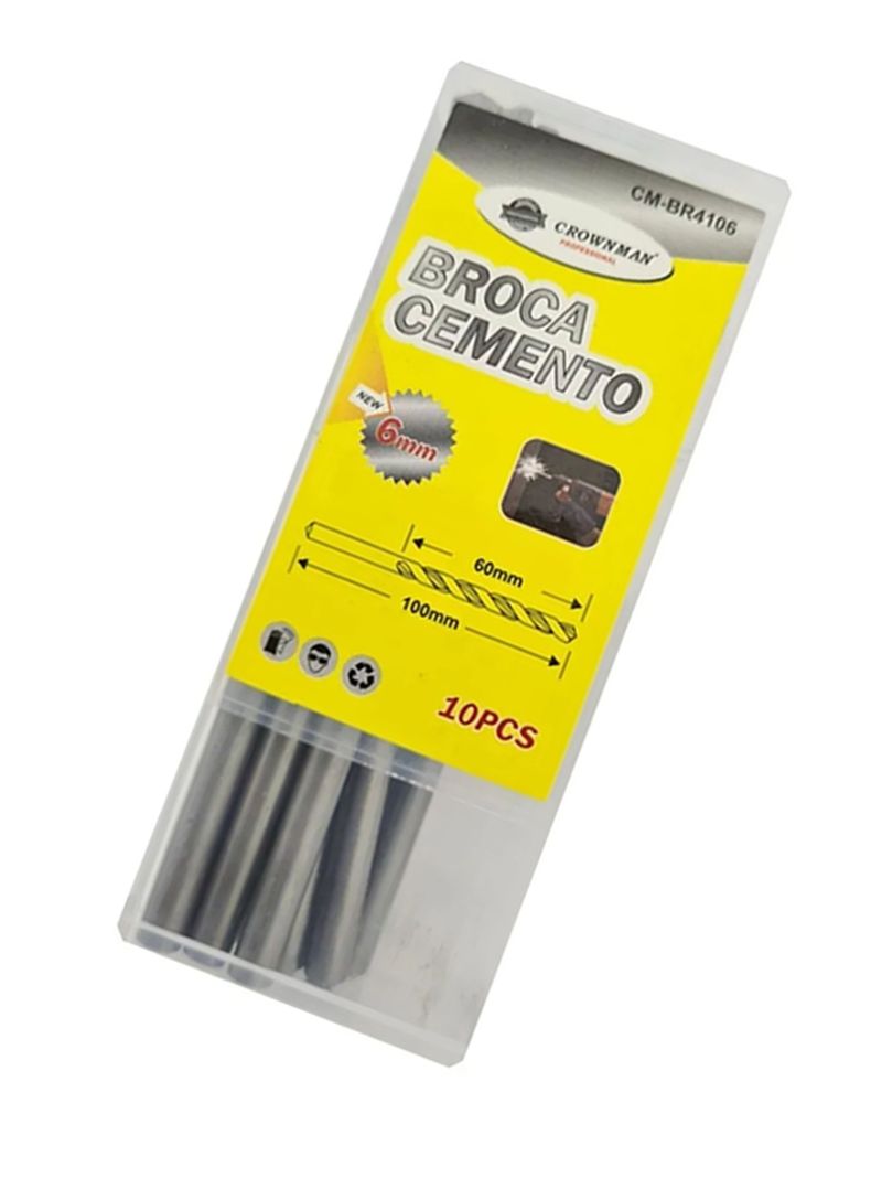 Set De Brocas Para Concreto 6mm 10 Piezas Cmbr4106-2