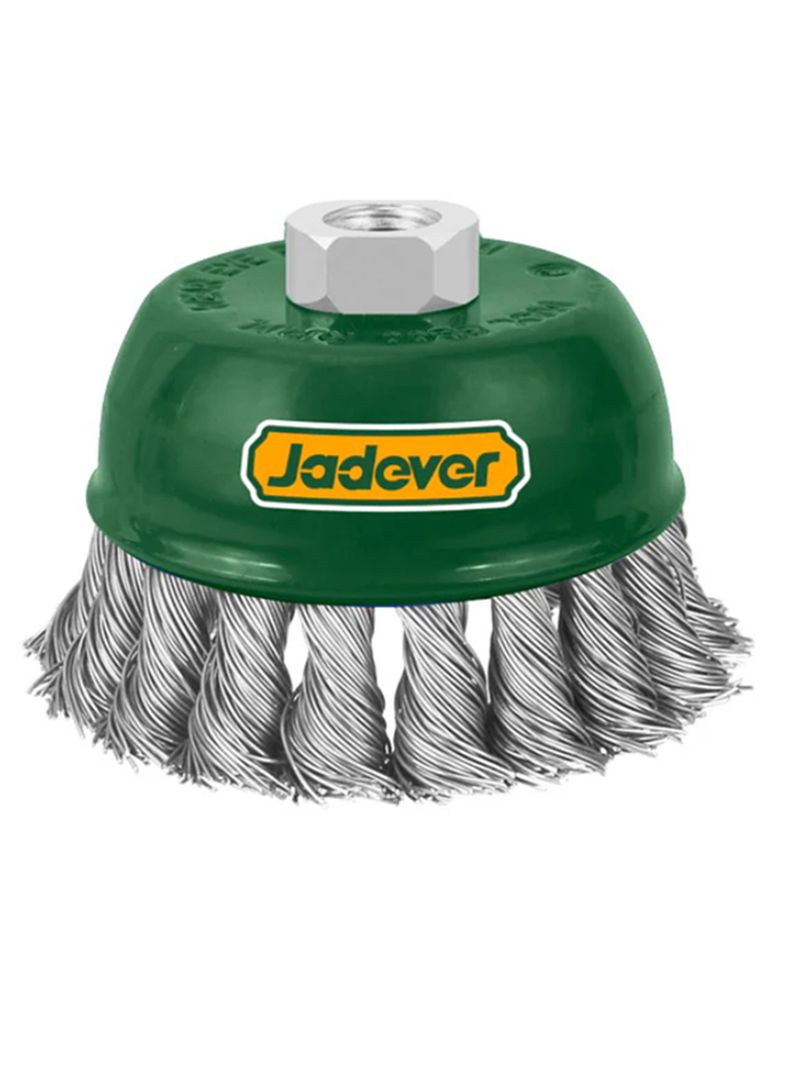 Escobilla De Copa Trenzada Torcida 75mm Esmeril Jadever
