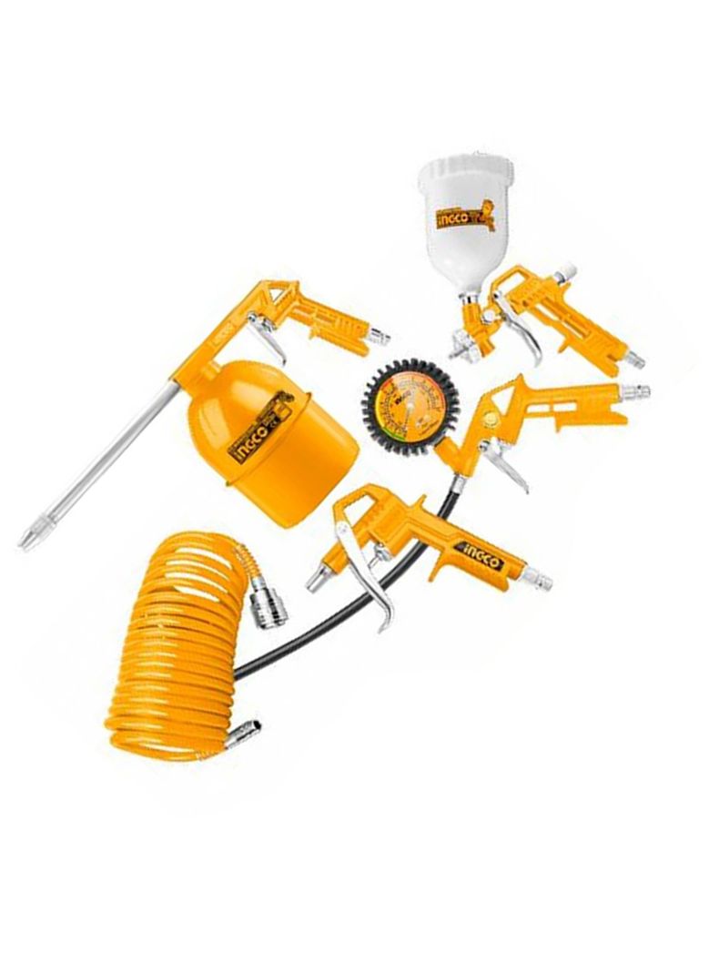 Kit Juego Herramientas Neumaticas 5 Piezas Ingco Akt0053-1-2
